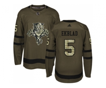 Youth Adidas Florida Panthers #5 Aaron Ekblad Green Salute to Service Stitched NHL Jersey