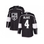 Youth Adidas Los Angeles Kings #4 Rob Blake Black Home Authentic Stitched NHL Jersey