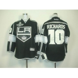 youth nhl jerseys los angeles kings #10 richards black white[2012 stanley cup champions]