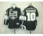 youth nhl jerseys los angeles kings #10 richards black white[2012 stanley cup champions]