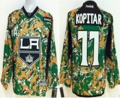 youth nhl jerseys los angeles kings #11 kopitar camo[patch A]