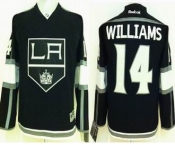 youth nhl jerseys los angeles kings #14 williams black