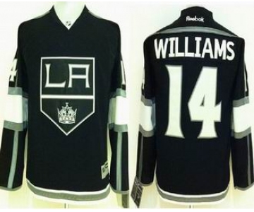 youth nhl jerseys los angeles kings #14 williams black