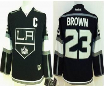 youth nhl jerseys los angeles kings #23 brown black[patch C]