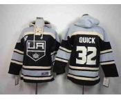 youth nhl jerseys los angeles kings #32 quick black-grey[pullover hooded sweatshirt]