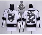 youth nhl jerseys los angeles kings #32 quick white-black[2014 stanley cup]