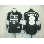 youth nhl jerseys los angeles kings #8 doughty black white[2012 stanley cup champions]