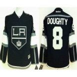 youth nhl jerseys los angeles kings #8 doughty black