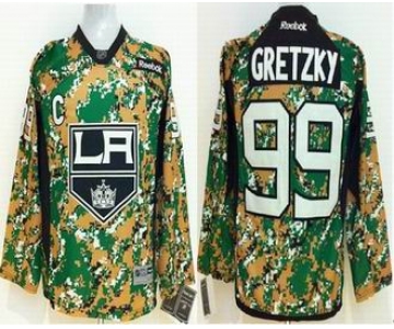 youth nhl jerseys los angeles kings #99 gretzky camo[patch C]