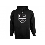 Los Angeles Kings Old Time Hockey Black Big Logo with Crest Pullover Hoodie