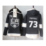 Men's Los Angeles Kings #73 Tyler Toffoli Black Sawyer Hooded Sweatshirt Stitched NHL Jersey