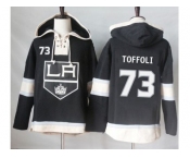 Men's Los Angeles Kings #73 Tyler Toffoli Black Sawyer Hooded Sweatshirt Stitched NHL Jersey