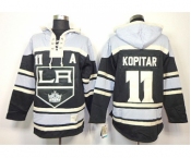 nhl jerseys los angeles kings #11 kopitar black-white[pullover hooded sweatshirt][patch A]