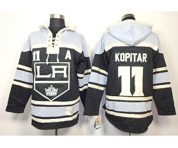 nhl jerseys los angeles kings #11 kopitar black-white[pullover hooded sweatshirt][patch A]