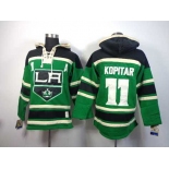 nhl jerseys los angeles kings #11 kopitar green[pullover hooded sweatshirt][patch A]