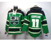 nhl jerseys los angeles kings #11 kopitar green[pullover hooded sweatshirt][patch A]