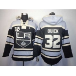 nhl jerseys los angeles kings #32 quick black-white[pullover hooded sweatshirt]