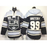 nhl jerseys los angeles kings #99 gretzky black-white[pullover hooded sweatshirt][patch C]