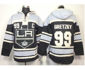 nhl jerseys los angeles kings #99 gretzky black-white[pullover hooded sweatshirt][patch C]