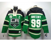 nhl jerseys los angeles kings #99 gretzky green[pullover hooded sweatshirt][patch C]