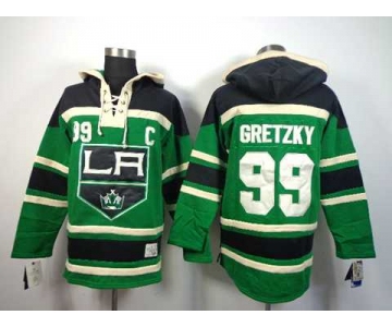 nhl jerseys los angeles kings #99 gretzky green[pullover hooded sweatshirt][patch C]