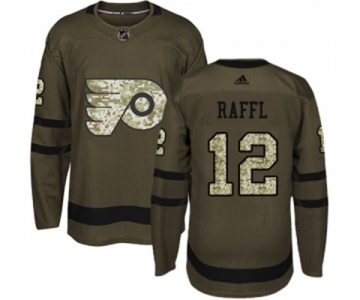 Adidas Philadelphia Flyers #12 Michael Raffl Authentic Green Salute to Service NHL Jersey