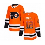 Adidas Philadelphia Flyers #12 Michael Raffl Authentic Orange Drift Fashion NHL Jersey