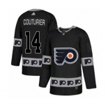 Adidas Philadelphia Flyers #14 Sean Couturier Authentic Black Team Logo Fashion NHL Jersey