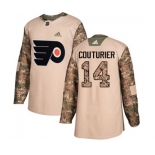 Adidas Philadelphia Flyers #14 Sean Couturier Authentic Camo Veterans Day Practice NHL Jersey