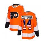 Adidas Philadelphia Flyers #14 Sean Couturier Authentic Orange USA Flag Fashion NHL Jersey