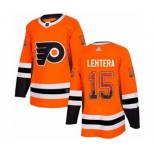 Adidas Philadelphia Flyers #15 Jori Lehtera Authentic Orange Drift Fashion NHL Jersey