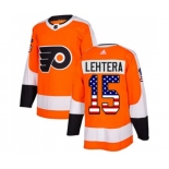 Adidas Philadelphia Flyers #15 Jori Lehtera Authentic Orange USA Flag Fashion NHL Jersey