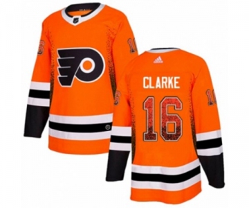 Adidas Philadelphia Flyers #16 Bobby Clarke Authentic Orange Drift Fashion NHL Jersey