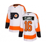 Adidas Philadelphia Flyers #16 Bobby Clarke Authentic White Away NHL Jersey