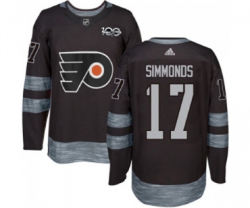 Adidas Philadelphia Flyers #17 Wayne Simmonds Authentic Black 1917-2017 100th Anniversary NHL Jersey