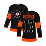 Adidas Philadelphia Flyers #17 Wayne Simmonds Authentic Black Alternate NHL Jersey