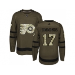 Adidas Philadelphia Flyers #17 Wayne Simmonds Green Salute to Service Stitched NHL Jersey