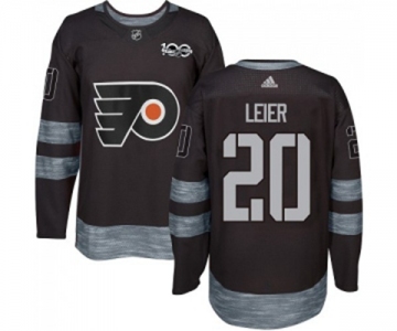 Adidas Philadelphia Flyers #20 Taylor Leier Premier Black 1917-2017 100th Anniversary NHL Jersey