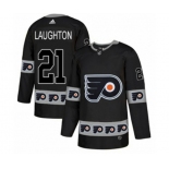 Adidas Philadelphia Flyers #21 Scott Laughton Authentic Black Team Logo Fashion NHL Jersey