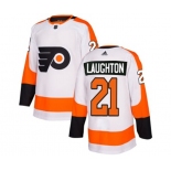 Adidas Philadelphia Flyers #21 Scott Laughton Authentic White Away NHL Jersey