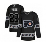 Adidas Philadelphia Flyers #22 Dale Weise Authentic Black Team Logo Fashion NHL Jersey