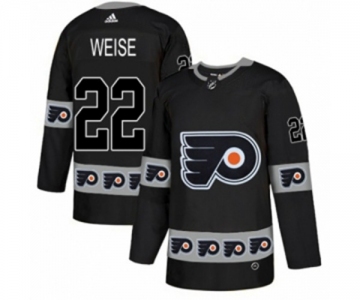 Adidas Philadelphia Flyers #22 Dale Weise Authentic Black Team Logo Fashion NHL Jersey