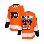 Adidas Philadelphia Flyers #27 Ron Hextall Authentic Orange USA Flag Fashion NHL Jersey