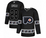 Adidas Philadelphia Flyers #28 Claude Giroux Authentic Black Team Logo Fashion NHL Jersey