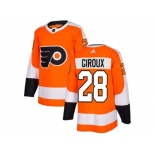 Adidas Philadelphia Flyers #28 Claude Giroux Orange Home Authentic Stitched NHL Jersey