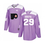 Adidas Philadelphia Flyers #29 Johnny Oduya Authentic Purple Fights Cancer Practice NHL Jersey