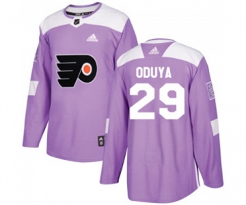 Adidas Philadelphia Flyers #29 Johnny Oduya Authentic Purple Fights Cancer Practice NHL Jersey