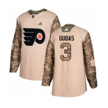 Adidas Philadelphia Flyers #3 Radko Gudas Authentic Camo Veterans Day Practice NHL Jersey