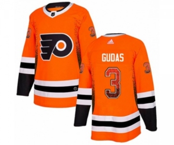 Adidas Philadelphia Flyers #3 Radko Gudas Authentic Orange Drift Fashion NHL Jersey