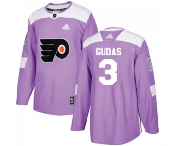 Adidas Philadelphia Flyers #3 Radko Gudas Authentic Purple Fights Cancer Practice NHL Jersey